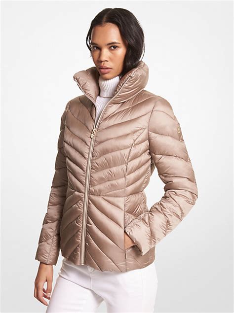 michael kors packable nylon puffer jacket